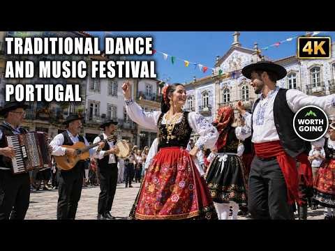 Traditional Dance and Music Festival Portugal 4K | Portuguese Culture & Folk Celebration