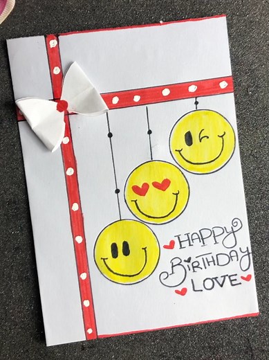 DIY Cute Emoji Birthday Gift Card Ideas