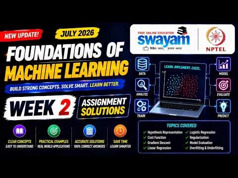 Foundations of Machine Learning Week 2 Assignment Answers 2026 | NPTEL July 2026 | 100% Correct