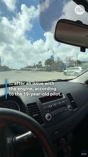 Small aircraft lands on busy Florida road after experiencing engine issues
