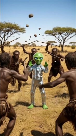 When Cavemen Fought an Alien 👽 | #story #prehistoric #shortvideo