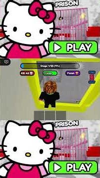 HELLO KITTY PRISON RUN! 😱 ESCAPE OBBY#roblox #robloxshorts #obby #hellokitty #viral #shorts #trend
