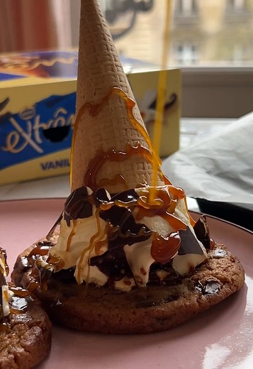 Yep, that’s what I’m talking about 😎 Extrême ice cream warm cookie = the ultimate yummy treat 🍦🍪 #extremeicecream #icecream