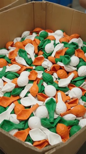 Tricolour Balloons #factoryprocess #manufacturingprocess #factoryvideo #india #ai #satisfyingprocess