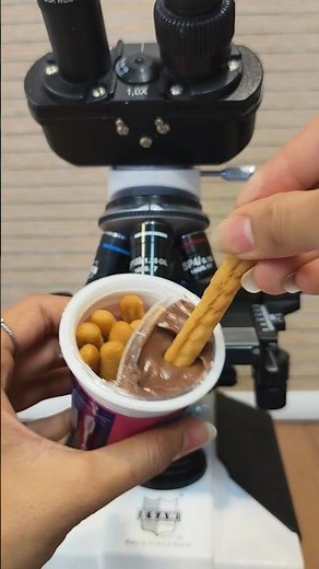 Choco Cream Microscope View 🔬🍫#microscope #science #micro #choco