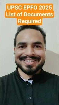 Document Required for UPSC EPFO 2025 Form Fill Up |How to Apply Online for UPSC EPFO APFC EO/AO Exam