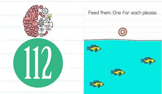 Brain Test Level 112 Feed them. One for each please