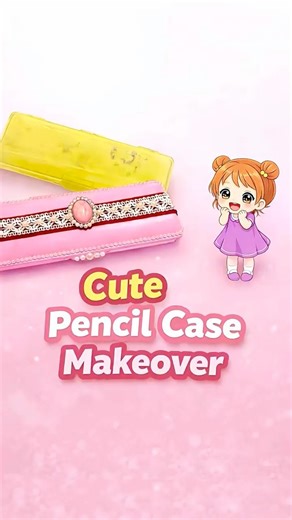 OLD ➜ Aesthetic ✨DIY Pencil Box Transformation 🎀 Waste To Wow ♻️ #handmade #diy #shorts #viralart