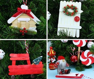 Oggi vi mostreremo come realizzare delle facilissime e divertenti decorazioni natalizie riutilizzando i bastoncini da gelato🎅 | Creativo