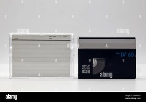Vintage Mini DV video tape cassette with plastic cassette box on white background. Retro style technology from the 90s Stock Photo - Alamy