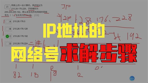 软考多媒体应用设计师中，关于网络号的求法。