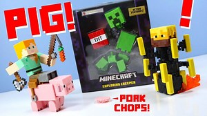 Minecraft Survival Mode Toys Spinning Blaze & Saddled Pig Mattel