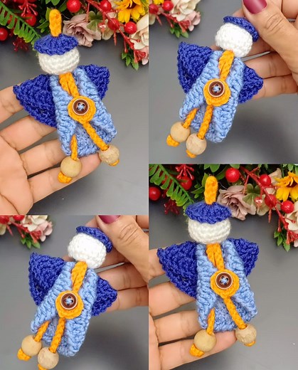 Crochet cute angel keychain (PART 1 | Knitter