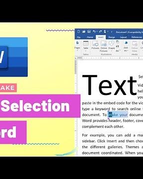 How to make Text Selection in Microsoft Word - How to Select Word, Sentence, Paragraph in Simple Way