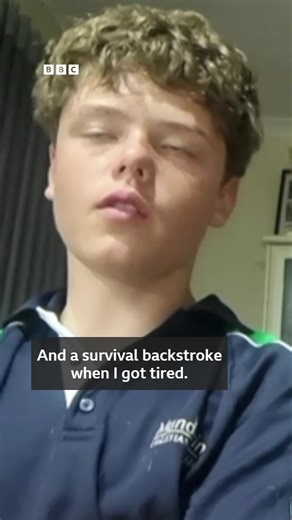 Thirteen year old Austin Applebee was described as "Superhuman" after swimming hours to save his family stranded off the Australian coast. 🎧 Hear more amazing more sea rescue stories here: https://bbc.in/4kmf6xE | BBC World Service