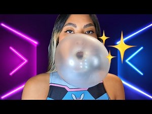 ASMR Blowing Big Bubbles And Chewing Gum Mouth Sounds So Tingly