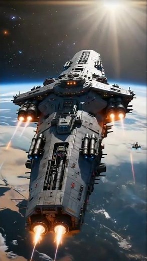 🚀 Epic Space Warship Above Earth | Sci-Fi Cinematic Short #cyberpunk #anime #hero #scifi