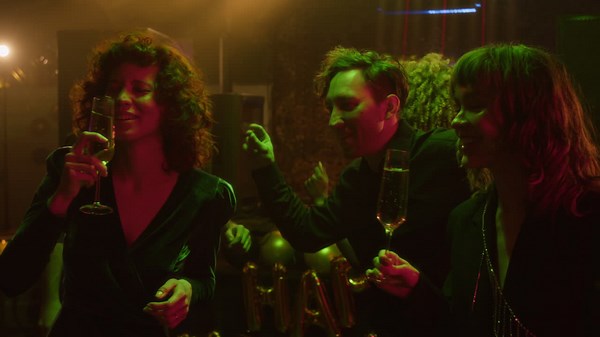 People celebrating at a party with champagne | Free Stock Video Footage