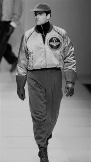 Fish Bowl Vintage on Instagram: "1980s Armani Jeans Nylon Bomber Jacket. Stonewashed. Made In Italy. As seen in an Armani Runway in the late 80s. 🇮🇹"
