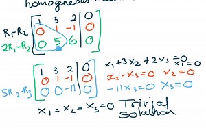 Solving A A Set Of Homogeneous Equations Trivial Solution | Educreations