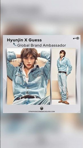 Hyunjin x GUESS - Global Brand Ambassador! #Hyunjin #StrayKids