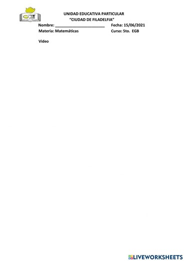 video de matemáticas en zoom online exercise for