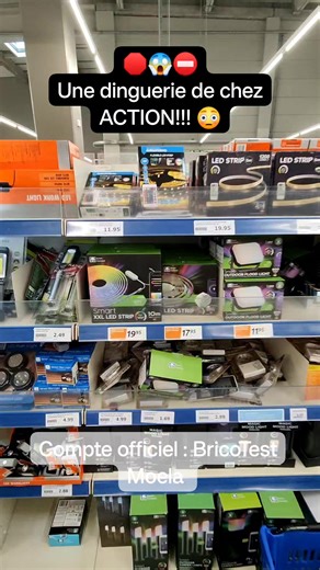 ACTION!!! 😱 Test d'un ruban led RGB connecté !!! 😲 #test #ESSAI #rubanled #RGB #decoration #magasinaction | BricoTest Moela
