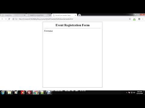 Form inside a Table using HTML and CSS (Tagalog)