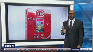 Robot vending machine grills up burgers to order