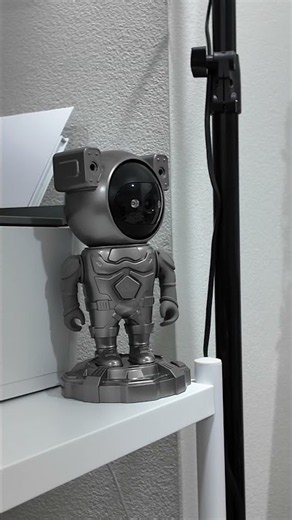 Robot-Shaped Security Camera! Sneaky and Unnoticeable, 360° Rotation, 90° Tilt, Live View & Audio...