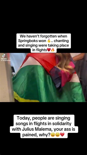 Support for Julius Malema: Singing on Flights