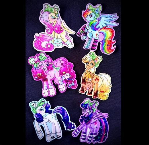 Mlp Main 6 Stickers |2.5 Inch Vinyl, Holographic, & Waterproof| - Etsy