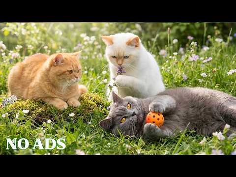 12 Hours Cat TV for Cats 🐈 Calm Home Alone Music 🌈 Anti Anxiety Sleep & Comfort