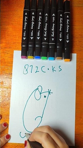 menggambar tikus dari angka 8 #art #shortvideo #reels