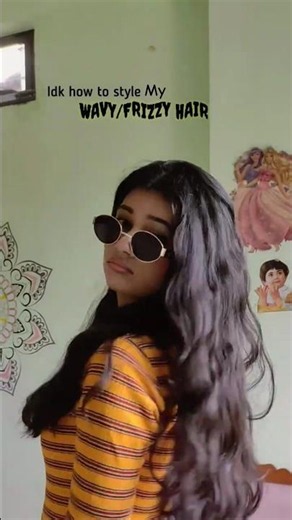3/50 Hairstyle for wavy/ frizzy long hair #longhair #wavyhair #hairstyle #styleinspo