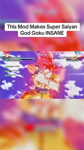 This Mod Makes Super Saiyan God Goku INSANE #shorts #xenoverse2