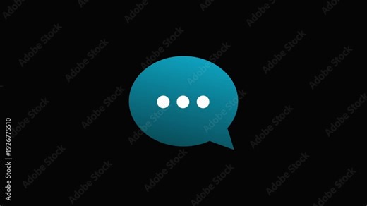 Modern messaging notification interface loading typing indicator social communication mobile app high resolution animation