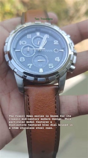 Fossil Dean Chronograph, specifically model FS5022. #chronostore #bluedial #fossil