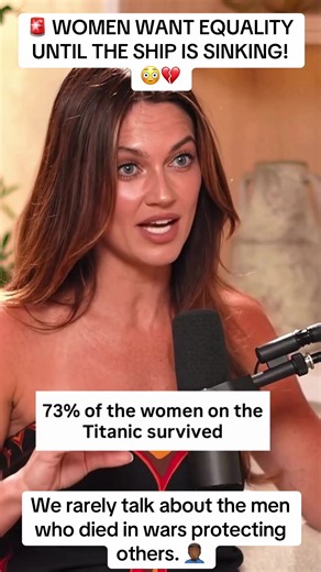 🚨 WOMEN WANT EQUALITY UNTIL THE SHIP IS SINKING! 😳💔 I’m sure if it happened today, some feminists would suddenly forget about equality. 🤦🏾‍♂️ And we barely talk about the men who died in wars while protecting others. 💔 #viral #trending #fyp #reels #life