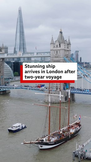 🚢🤩 A majestic sight on the Thames! The tall ship Oosterschelde has arrived in London to celebrate the end of the epic two-year DARWIN200 Global Voyage. Since setting sail in August 2023, the Oosterschelde has followed in the footsteps of HMS Beagle, covering 43,000 nautical miles, visiting 31 ports and sharing the importance of conservation. Moored at Tower Bridge Quay, the ship will open to the public with tours, events and a royal visit. #London #LondonNews #LondonLife #RiverThames #Oostersc