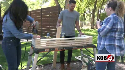 DIY Friday with Danielle: Firepit bench team build