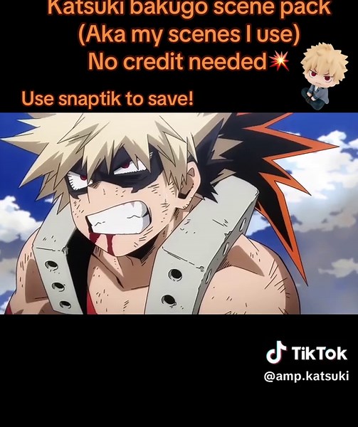 Katsuki Bakugo Scene Pack: Clips for Editing