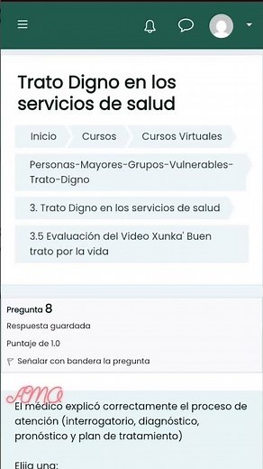 Trato Digno en los servicios de salud Evaluación del video Xunka'