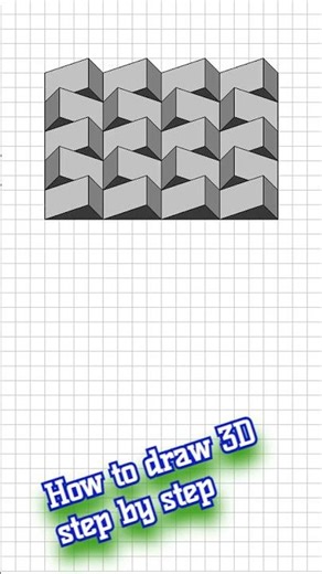 How to draw 3D step by step #shorts