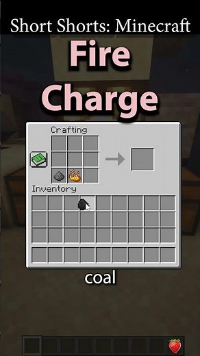 Fire Charge - Short Shorts by StrawberryGS - Minecraft Crafting Recipe #minecraft