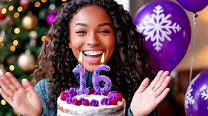 Lounsweer Number 6 Kpop Party Birthday Candles 2.4 ×1.6" Purple Number Birthday Candles with Themed Tattoo Cake Topper Candle for Kpop Theme Party Anniversary Cake Decoration Supplies Favors