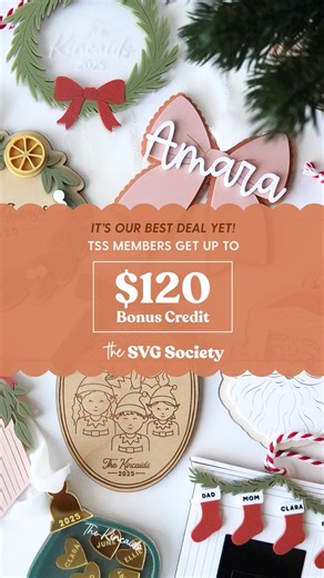 You asked… we listened. Your SVG Society membership just got WAY more flexible. ✨ Starting Dec 1st: ✨ Pick all 10 files each month ✨ Credits roll over never expire ✨ More designs than ever in the NEW Members Market ✨ Shop credit is auto-added each month (bye coupon codes!) Want the best deal of the year? Upgrade to an annual membership during Black Friday and get $120 bonus credit, or monthly and get $34 bonus credit! Comment SOCIETY to join 💛 #thesvgsociety #svgfiles #lasersvg #lasercutacrylic