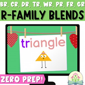 Beginning R-Family Consonant Blends | BR GR CR DR FR WR PR TR | Games/Worksheets