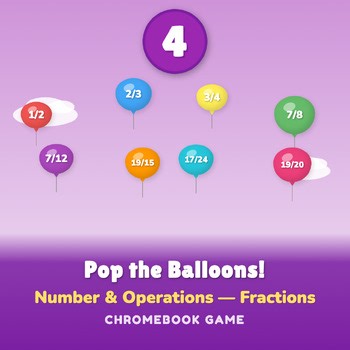 4th Grade Adding Fractions Math Game | Self-Checking Math Game