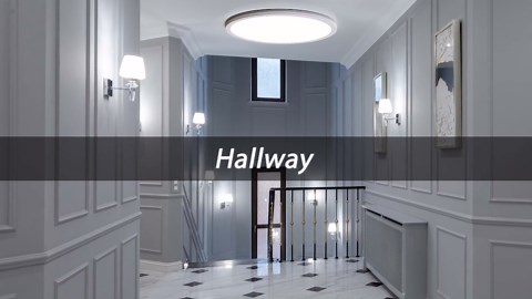 Matane 12 Inch LED Flush Mount Ceiling Light Fixture with Night Light, 24W 2400LM 3000K/4000K/5000K Selectable, Dimmable LED Ceiling Lights for Bedroom, Dining Room, Kitchen, Round White